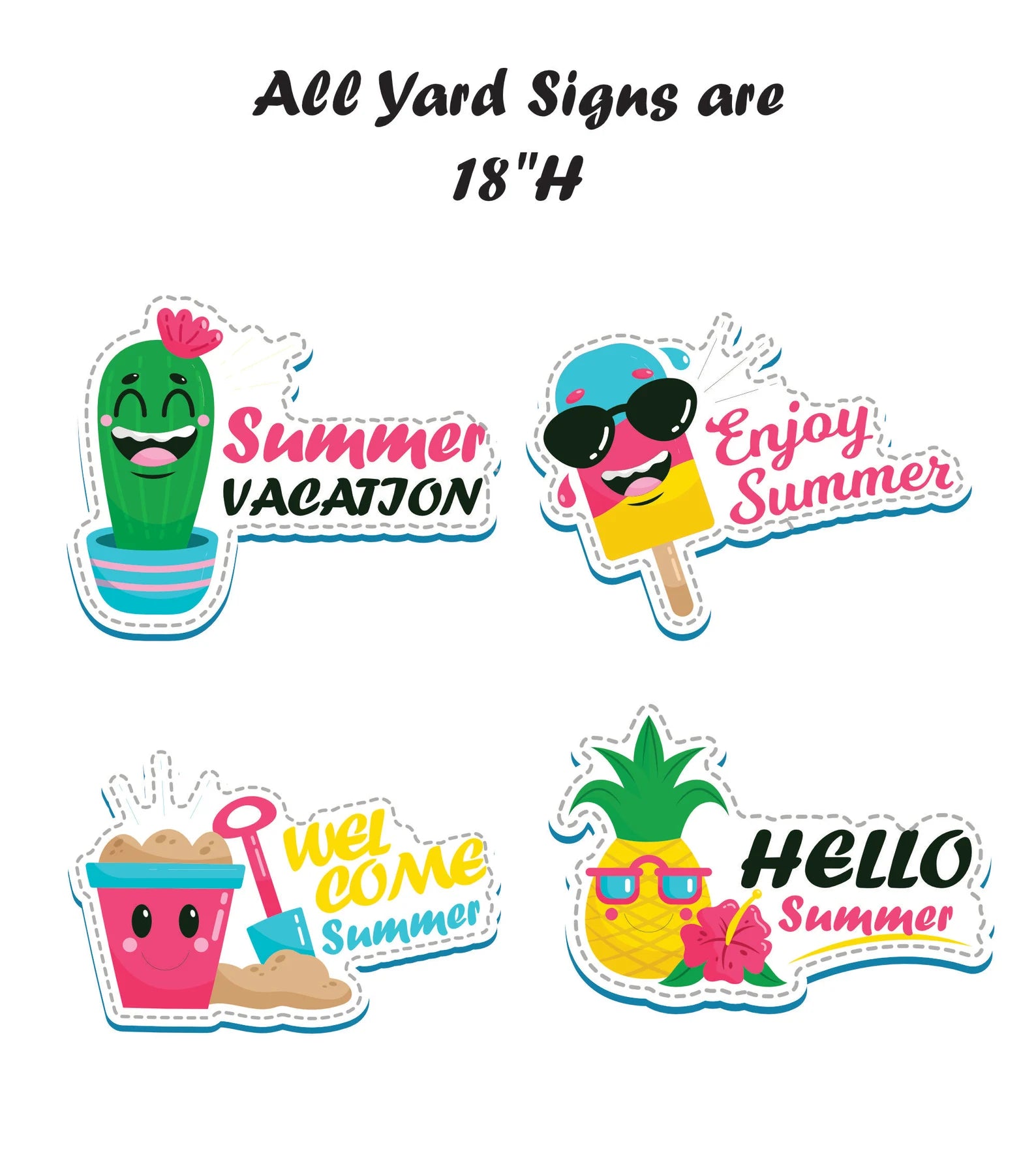 Hello Summer Yard Sign