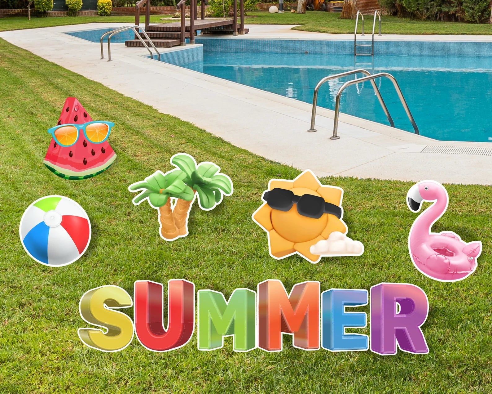 Summer Theme Yard Sign
