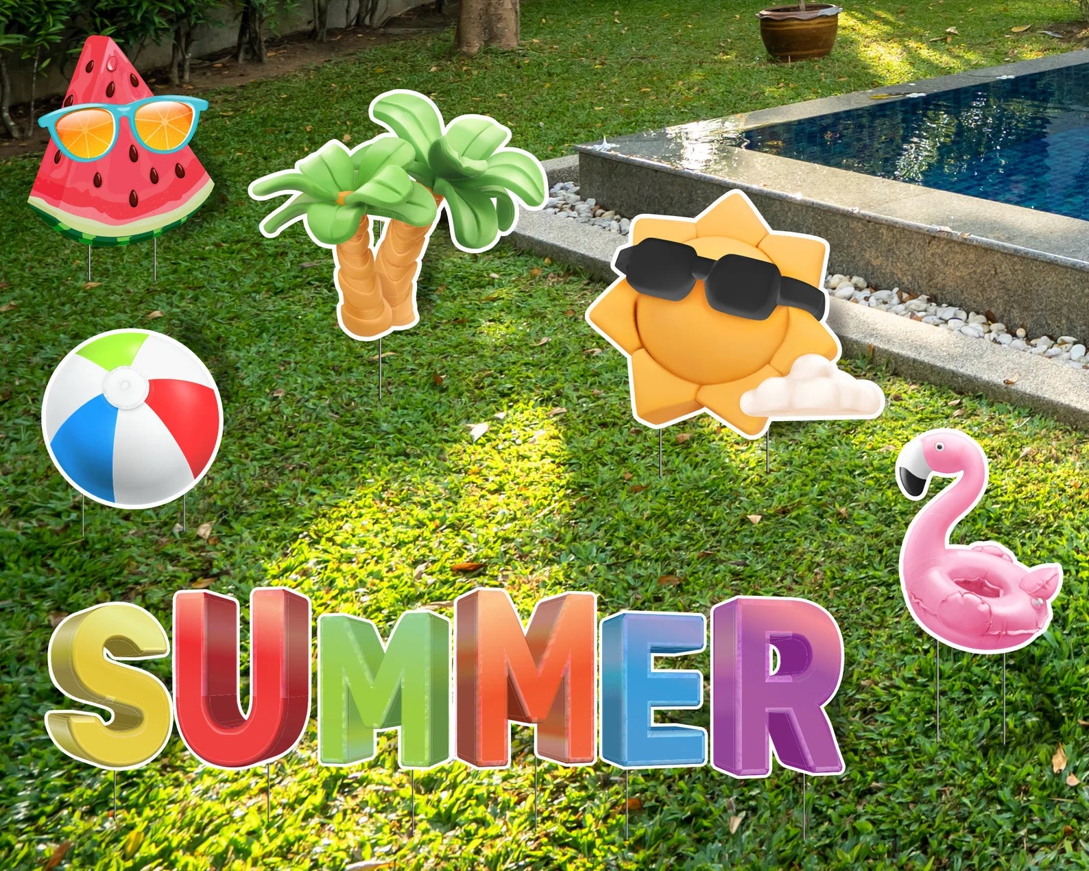 Summer Theme Yard Sign