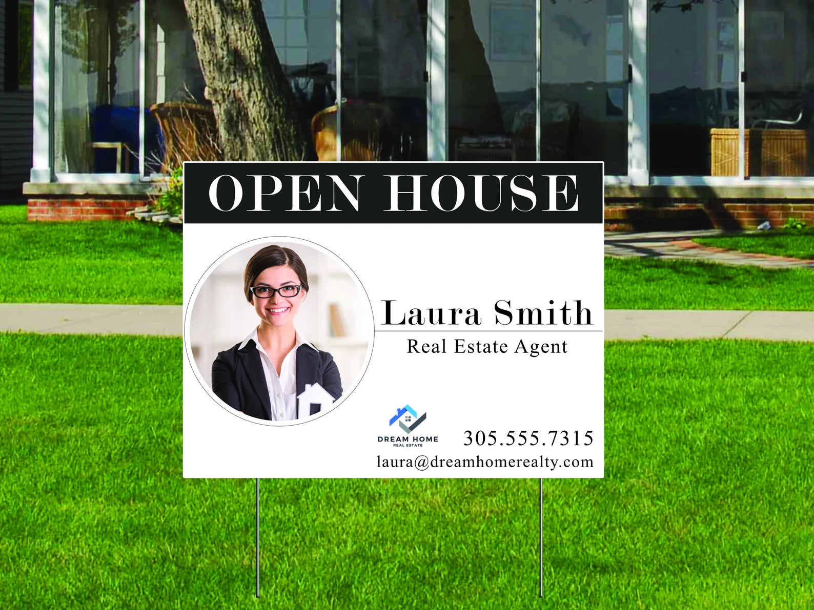Customizable Real Estate Open House Sign