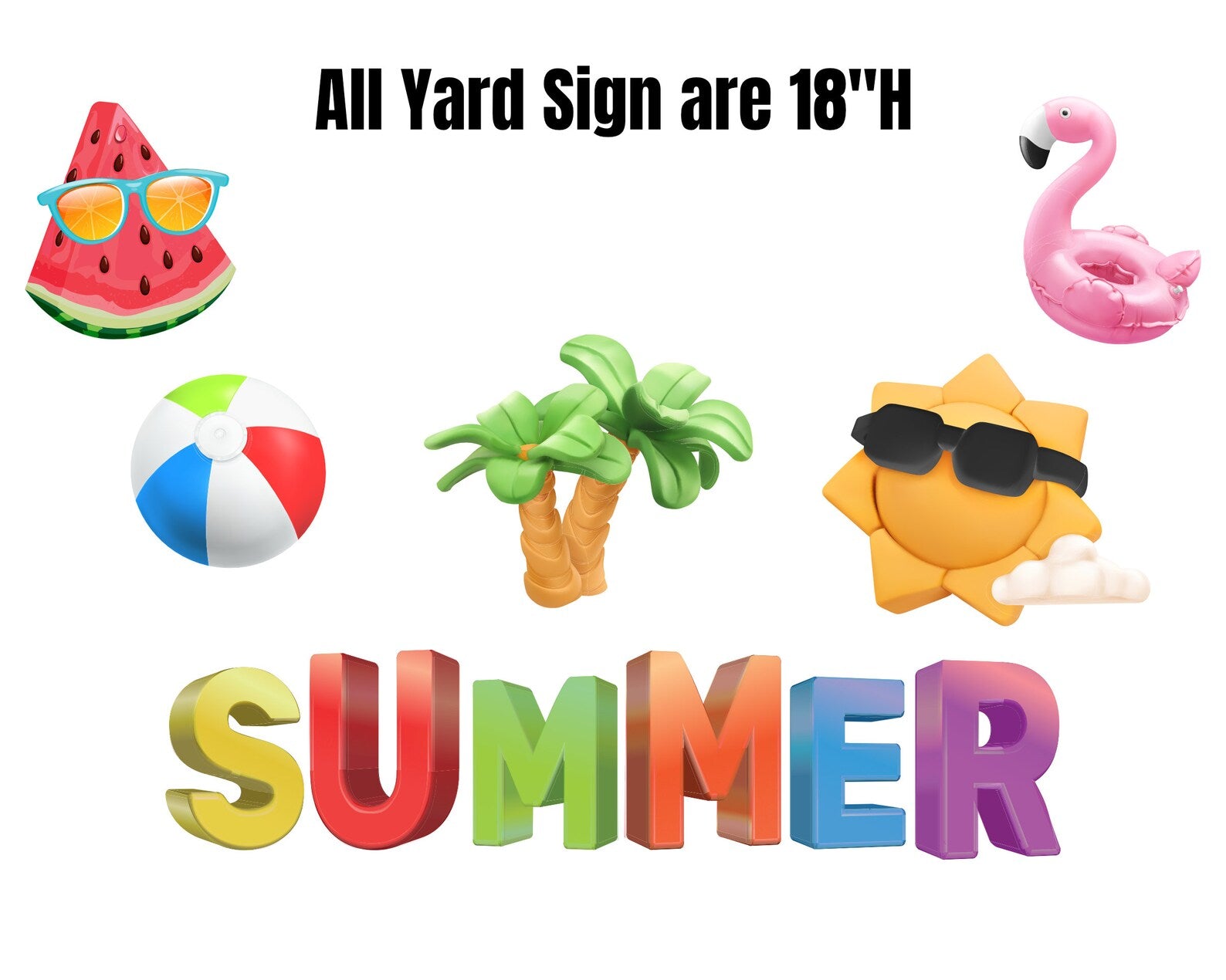 Summer Theme Yard Sign