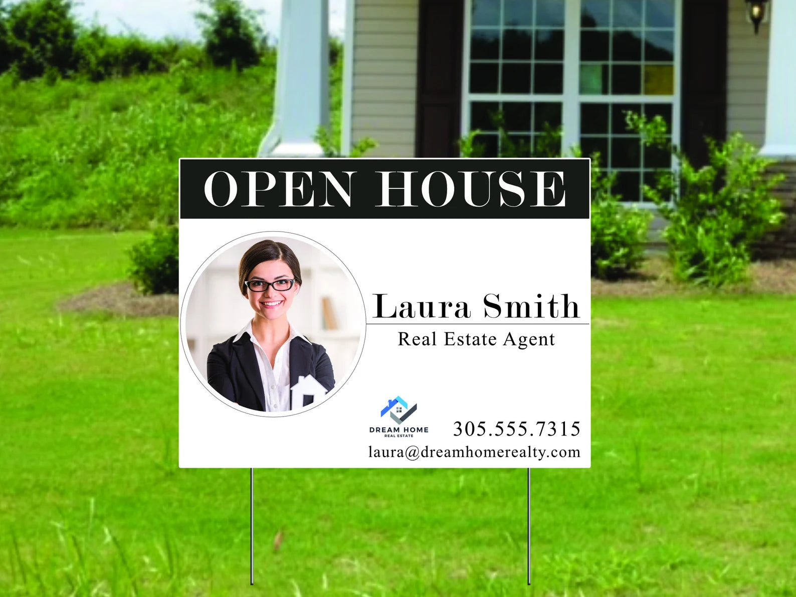 Customizable Real Estate Open House Sign