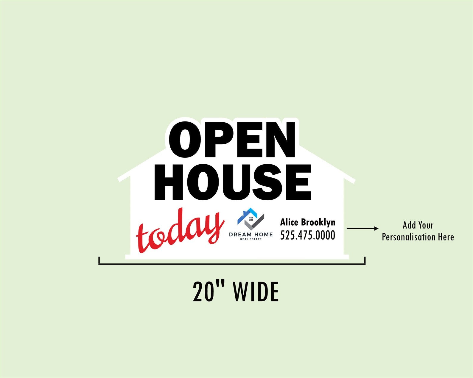Customizable Open House Sign
