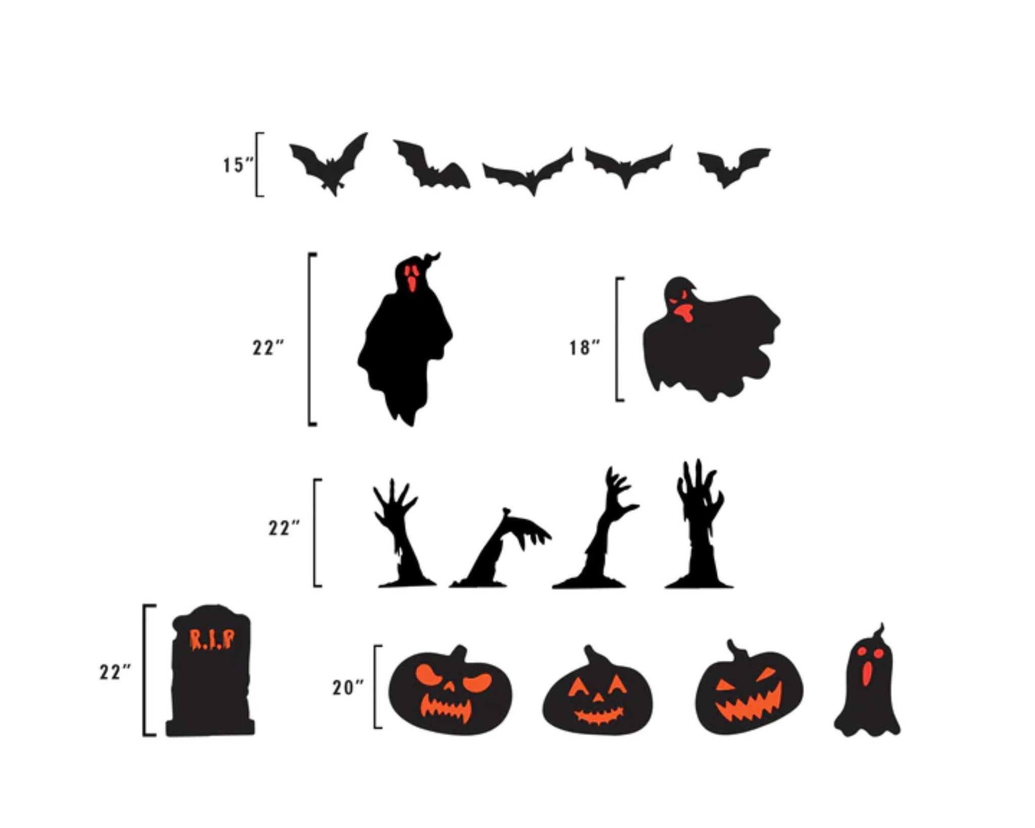 Halloween Zombies and Tombstone Sets Yard Sign