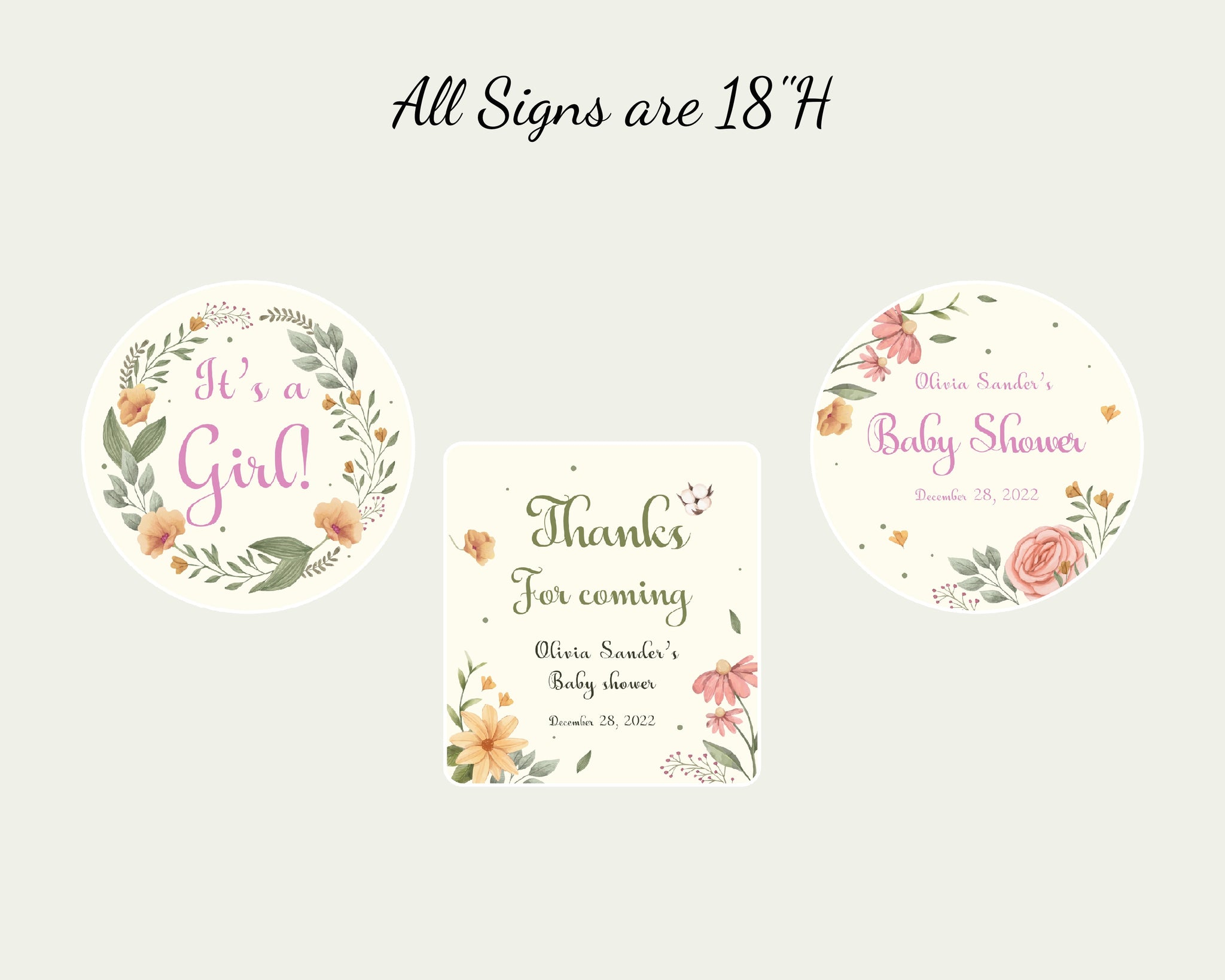 Customizable Baby Shower Outdoor Decoration - It is a Girl