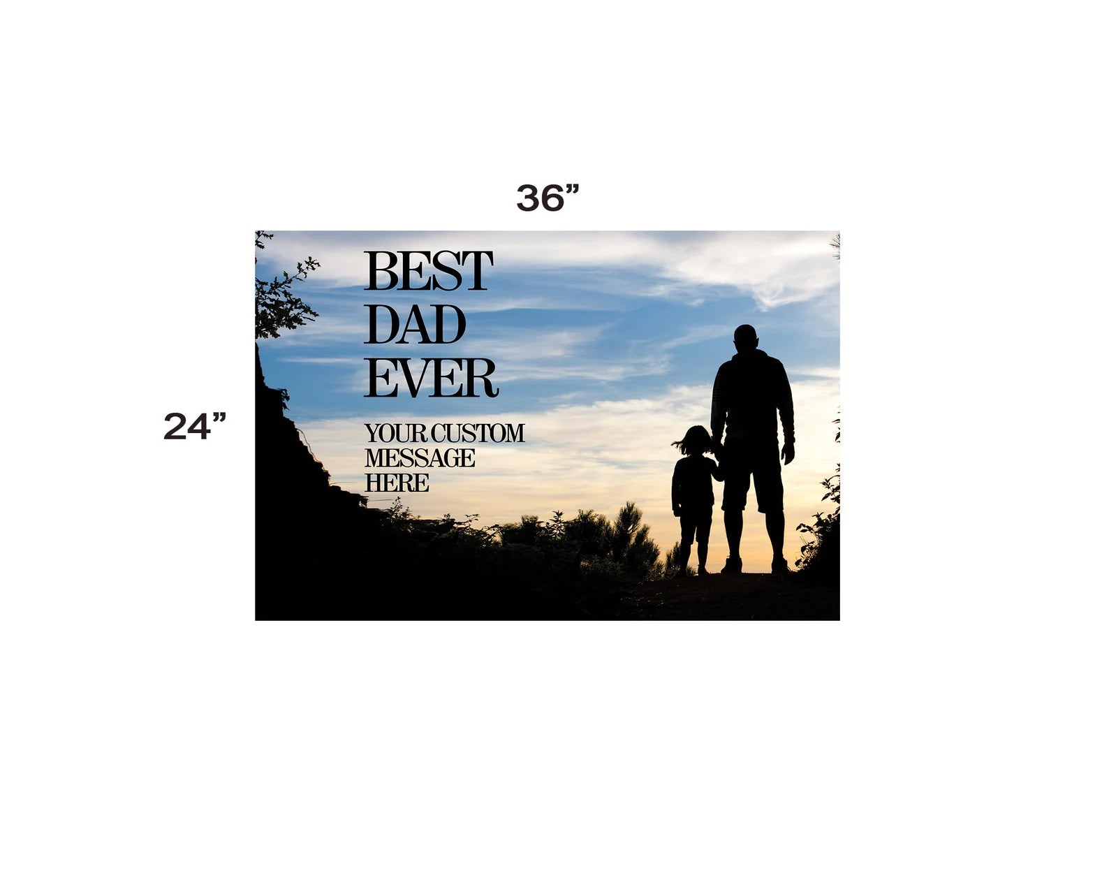 Father's Day Yard Sign, Comes with H-Stake Best Dad Ever