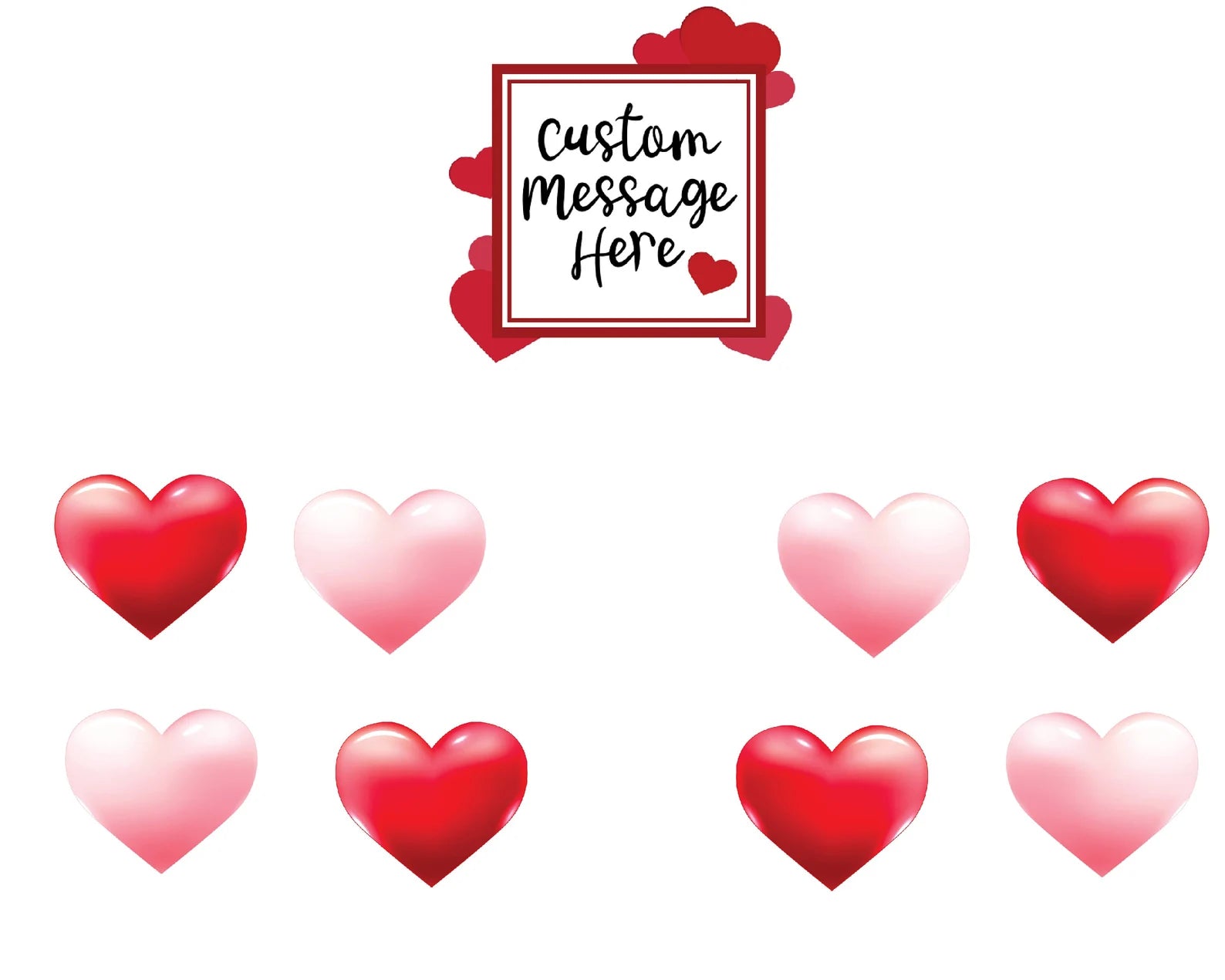 Custom Message Here Love with Stakes Yard Signs