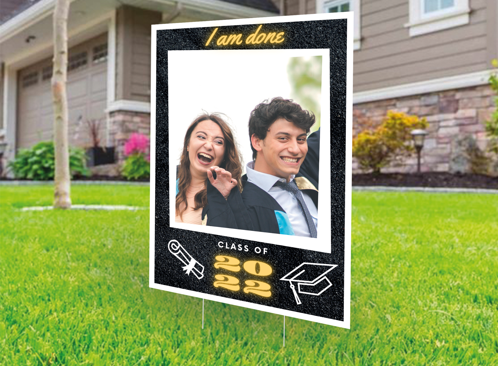 Graduation Yard Sign Custom Photo