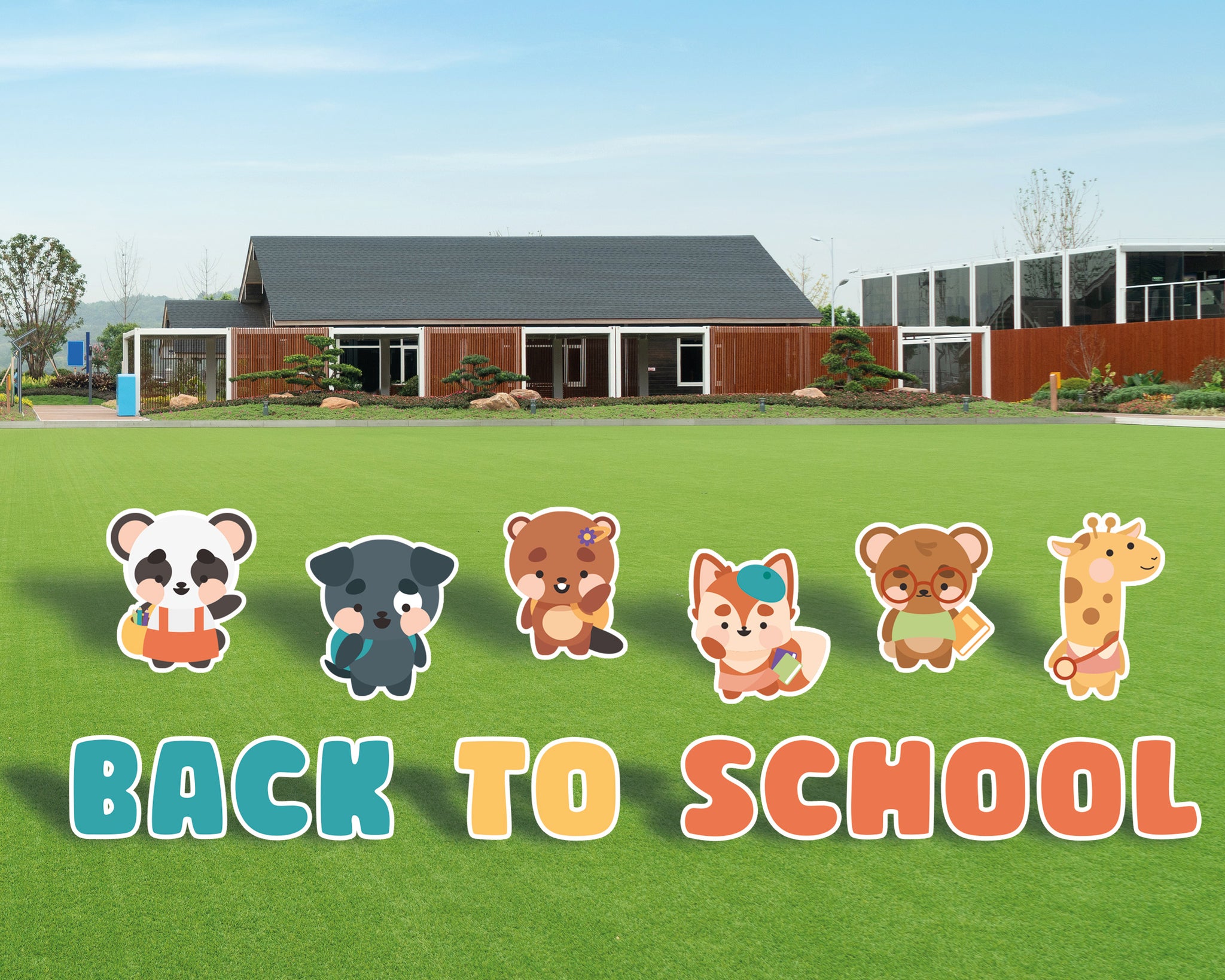 Kindergarden Kids Back To School Yard Sign