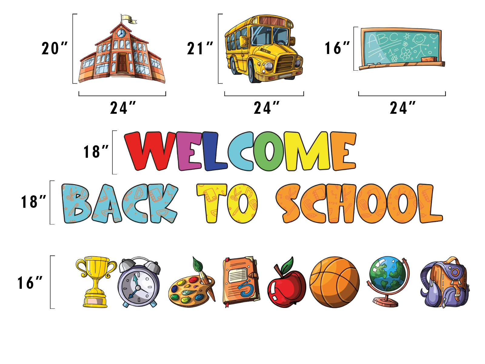 Welcome Back to School With Bus Yard Sign