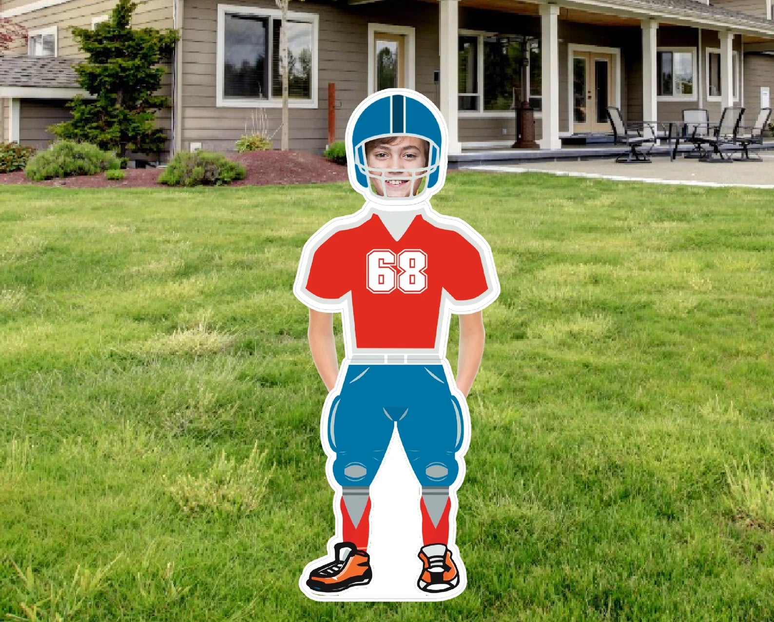 Football Happy Birthday Yard Decoration