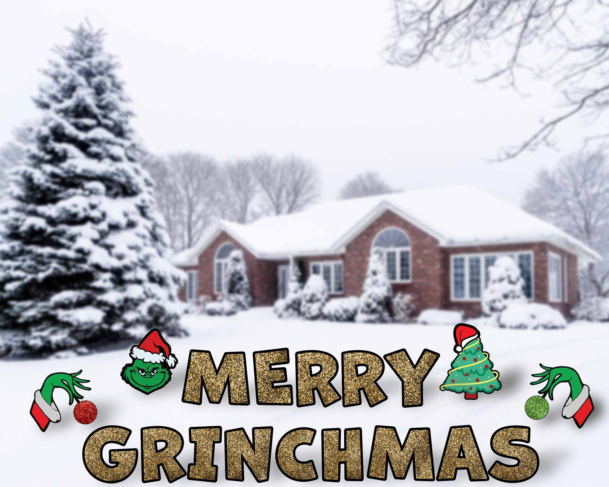 Merry Grinchmas Yard Signs