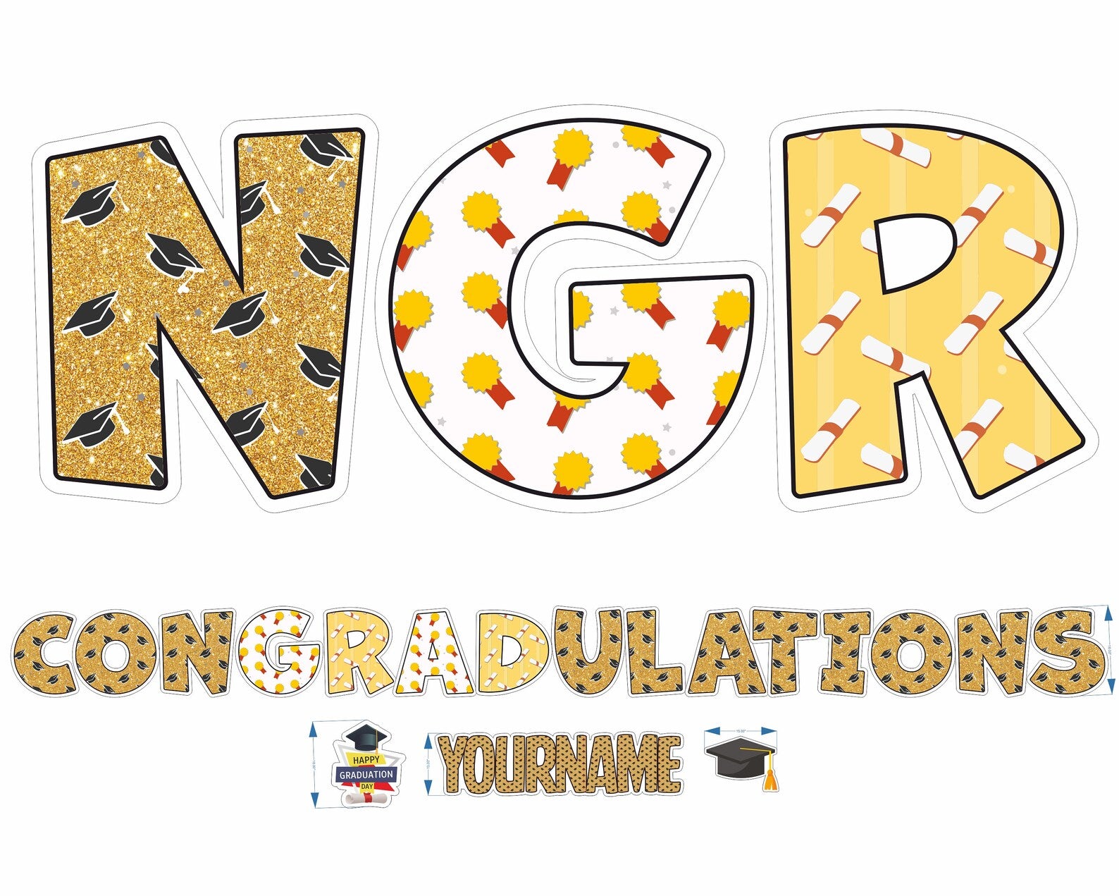 Customizable Graduation Yard Sign