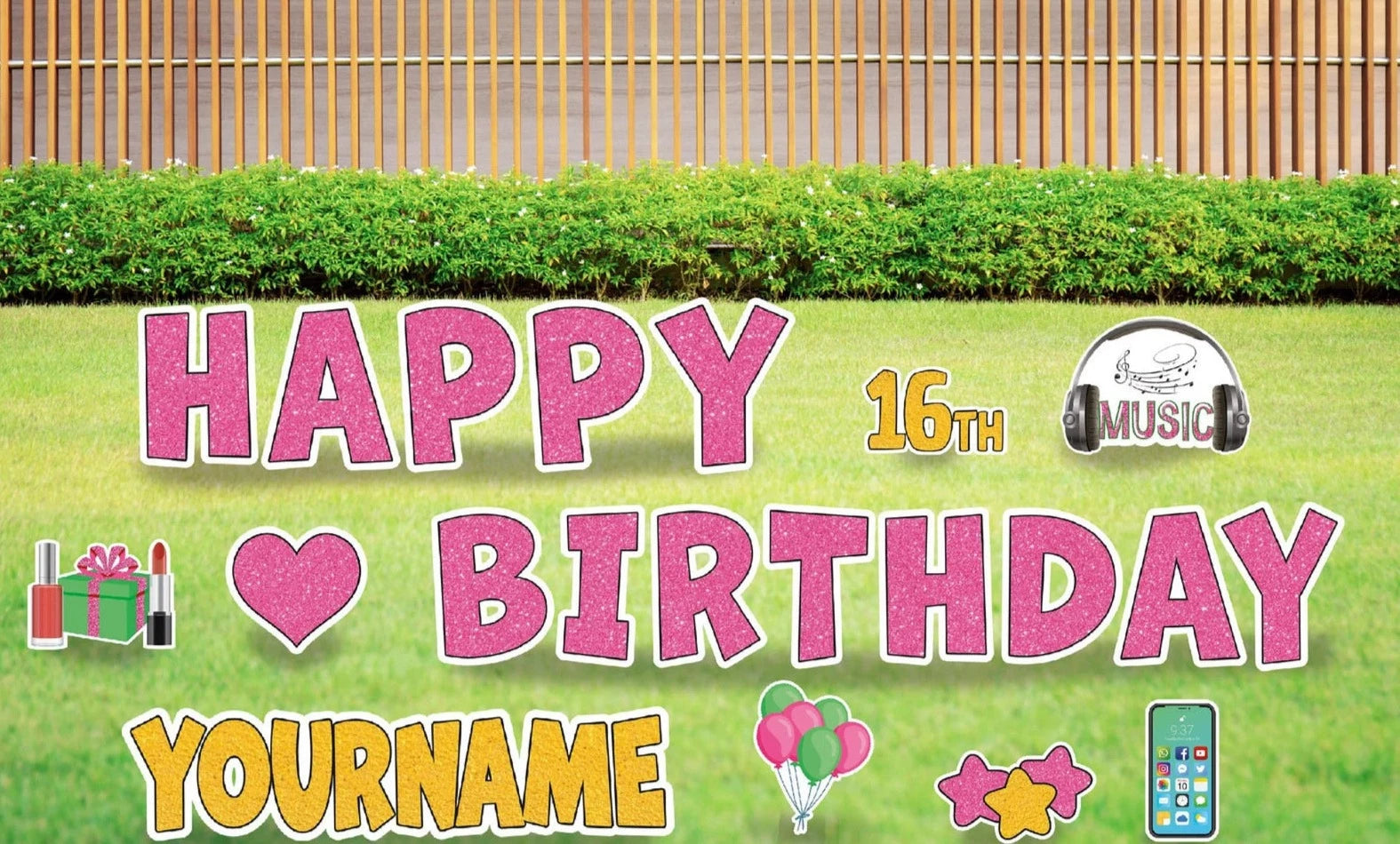 Young Girl Happy Birthday Yard Sign