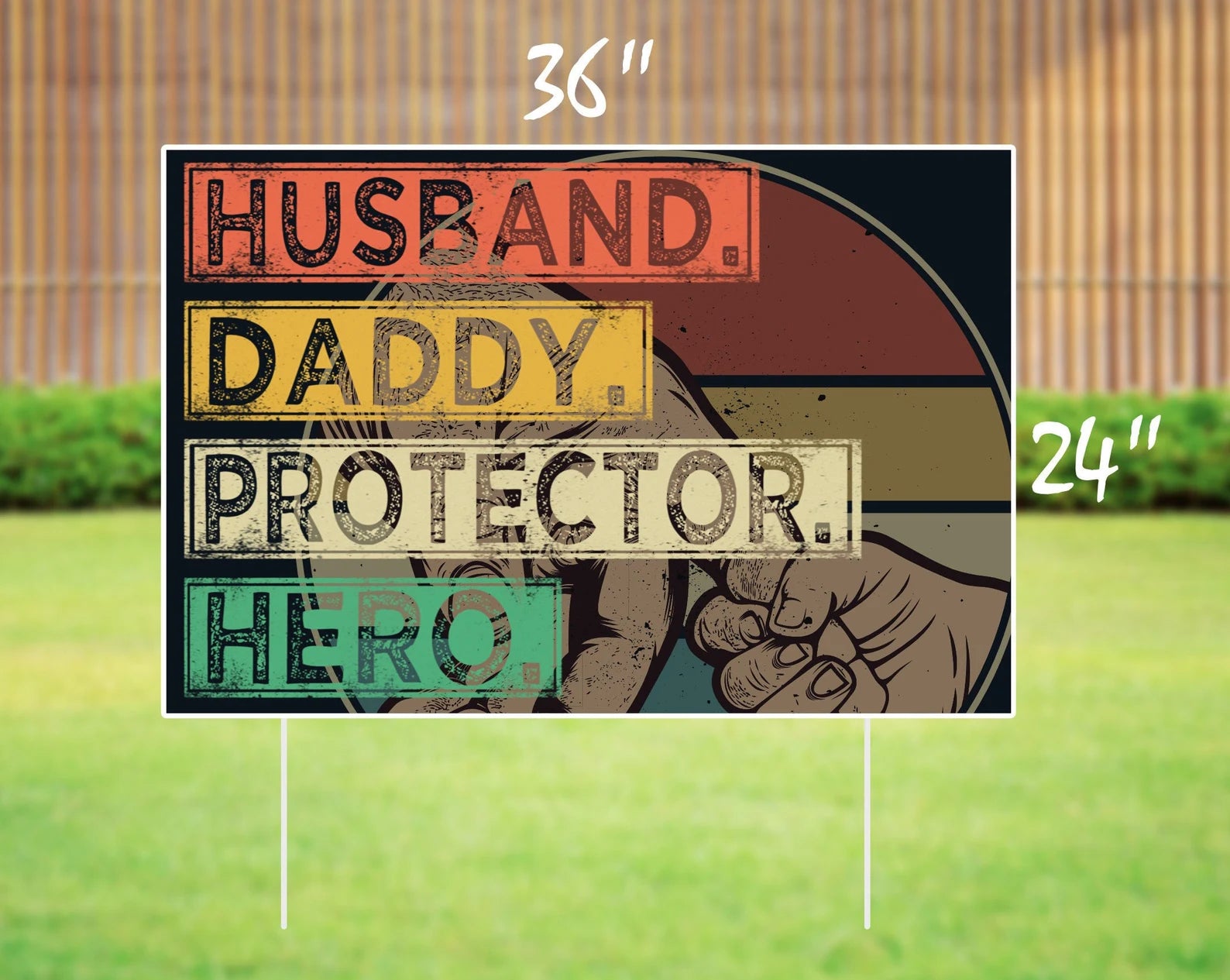 Father's Day Yard Sign Husband, Protector