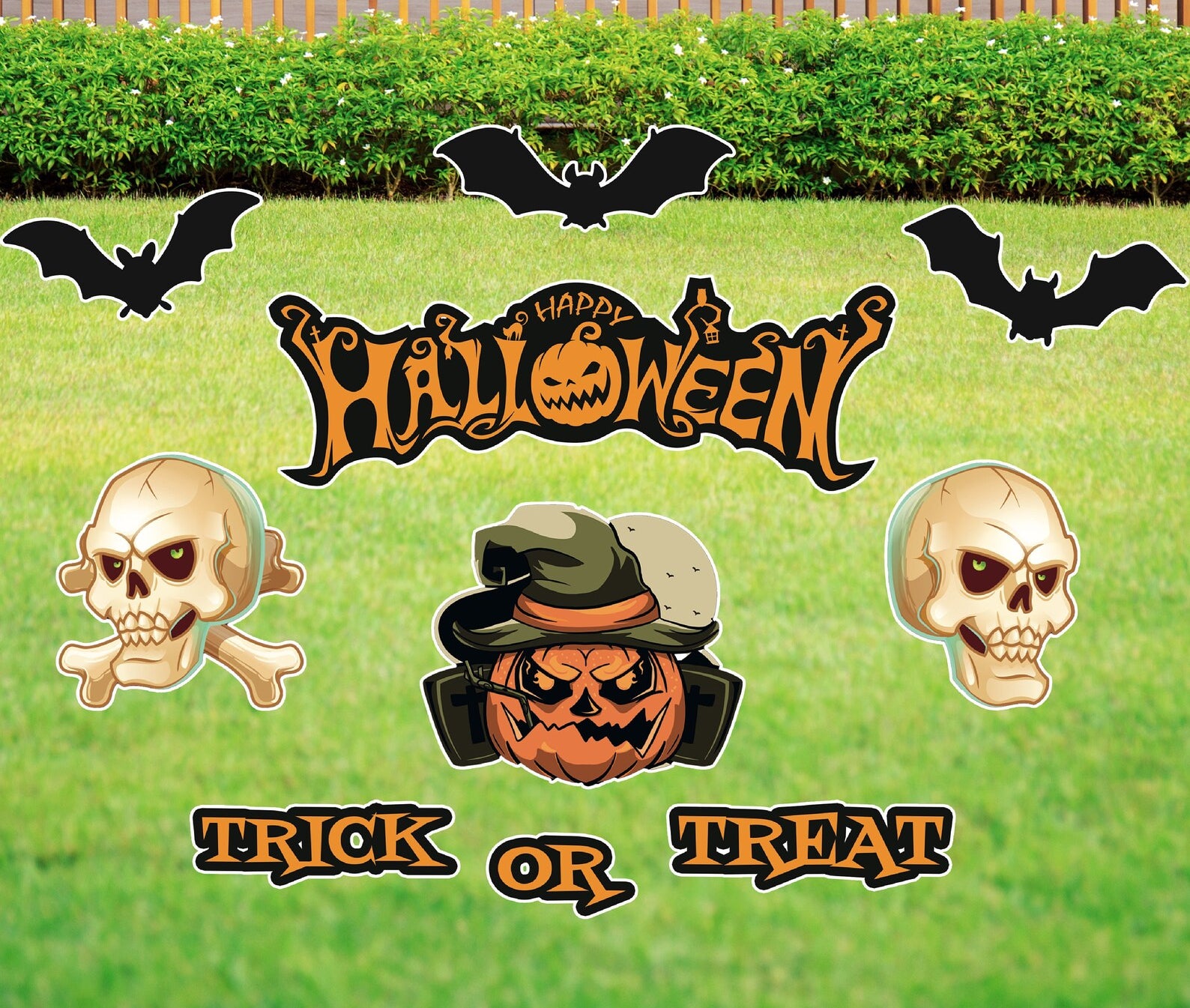 Happy Halloween and Trick or Treat with Pumpkins