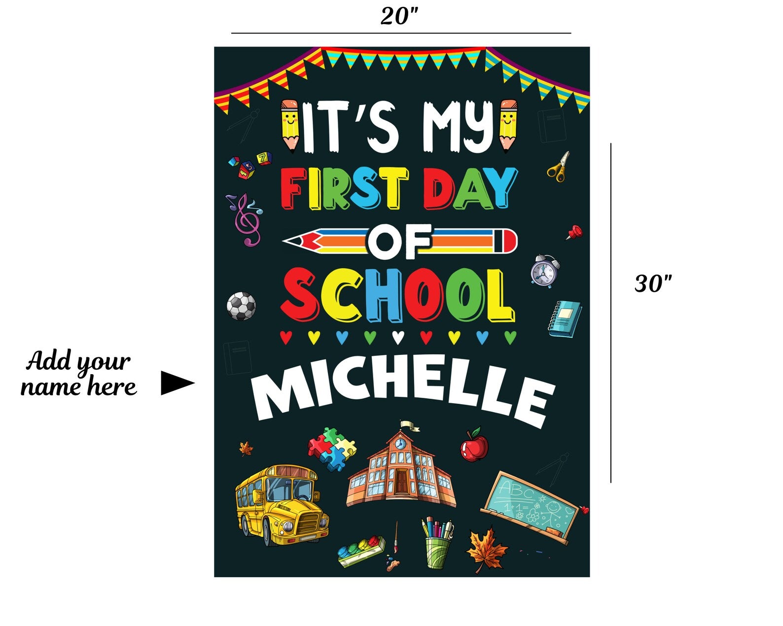 Custom Back To School " It's my first day "