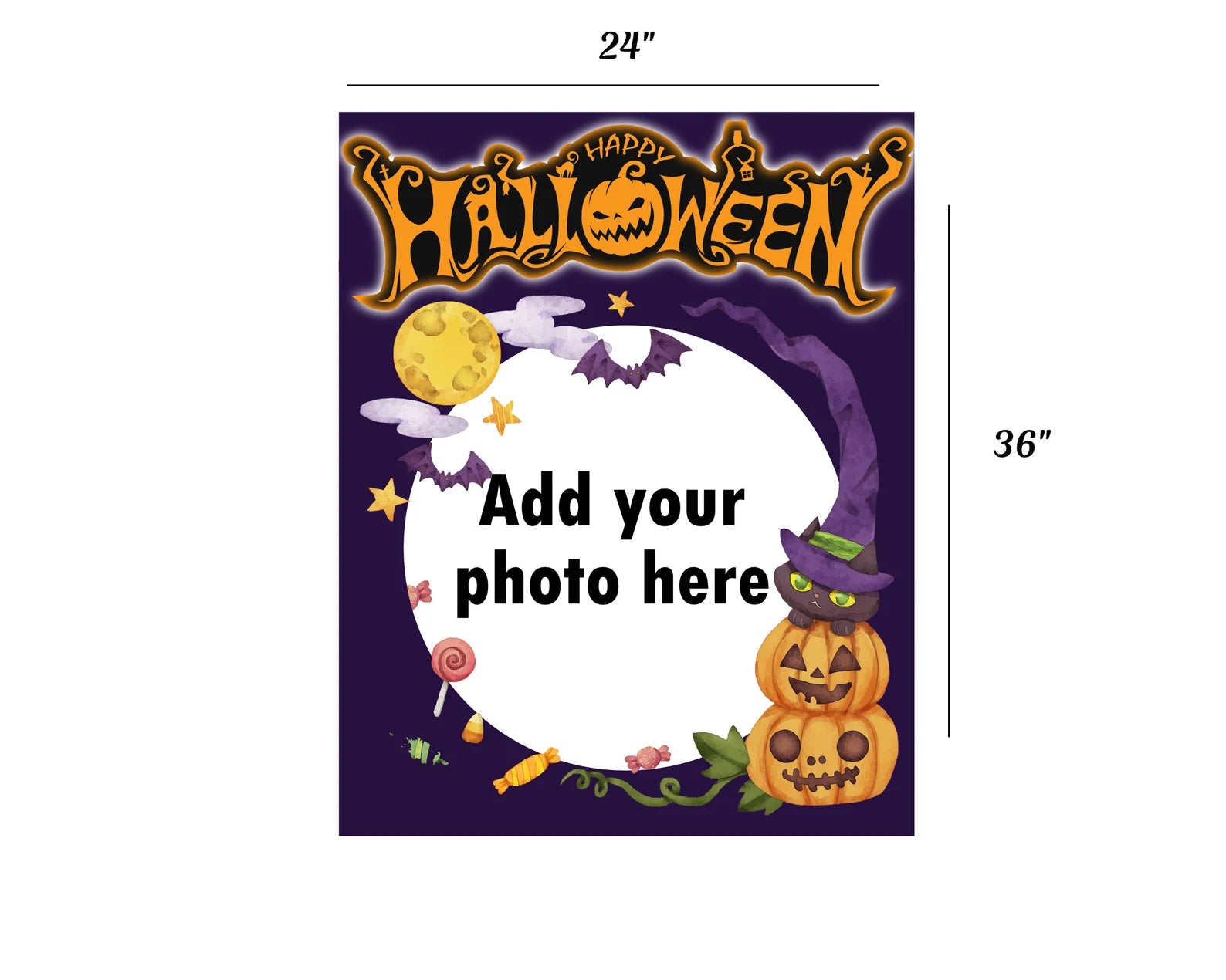 Halloween Custom Yard Sign Frame For Your Photo
