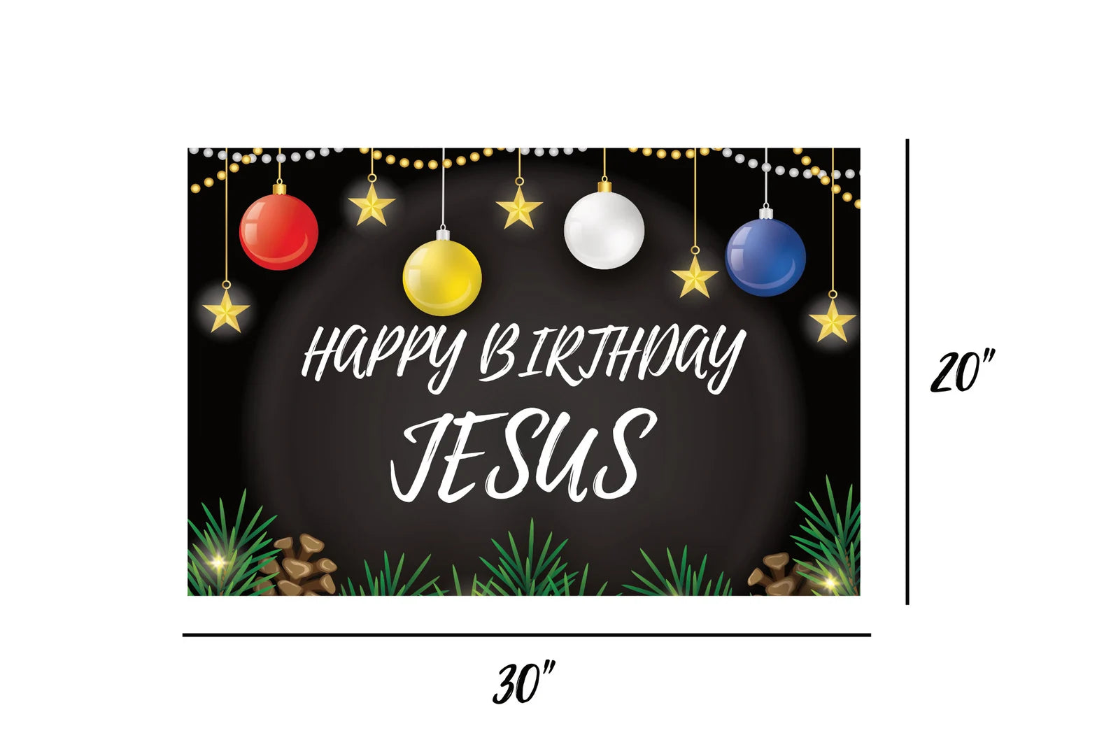 Happy Birthday Jesus Yard Sign, Christmas Lawn Sign