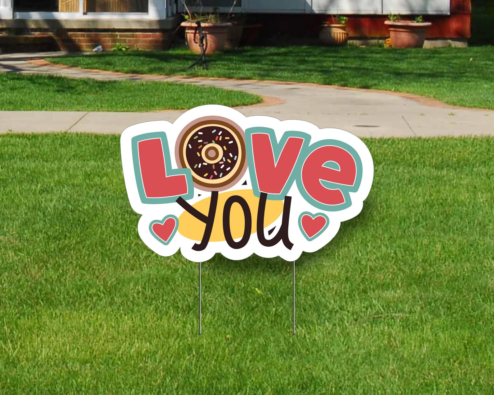 Love You - Valentines Day Yard Sign