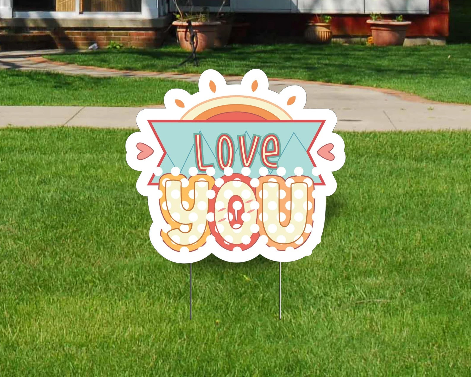 Love You - Valentines Day Yard Sign