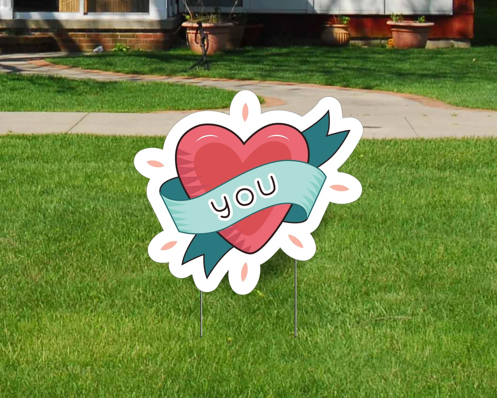 Love You - Valentines Day Yard Sign