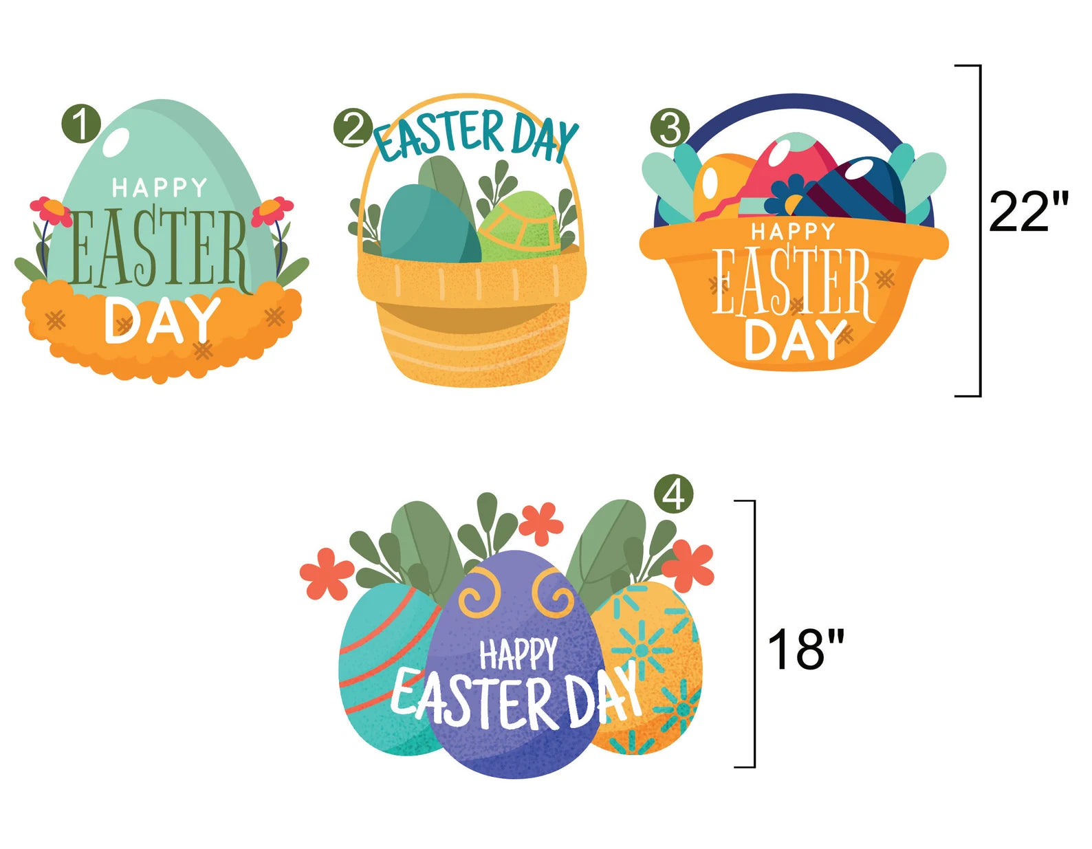Happy Easter Day Yard Sign