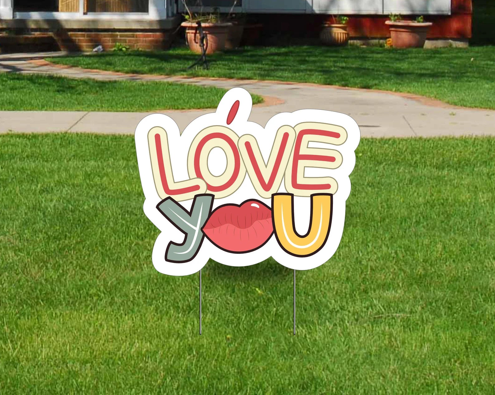 Love You - Valentines Day Yard Sign