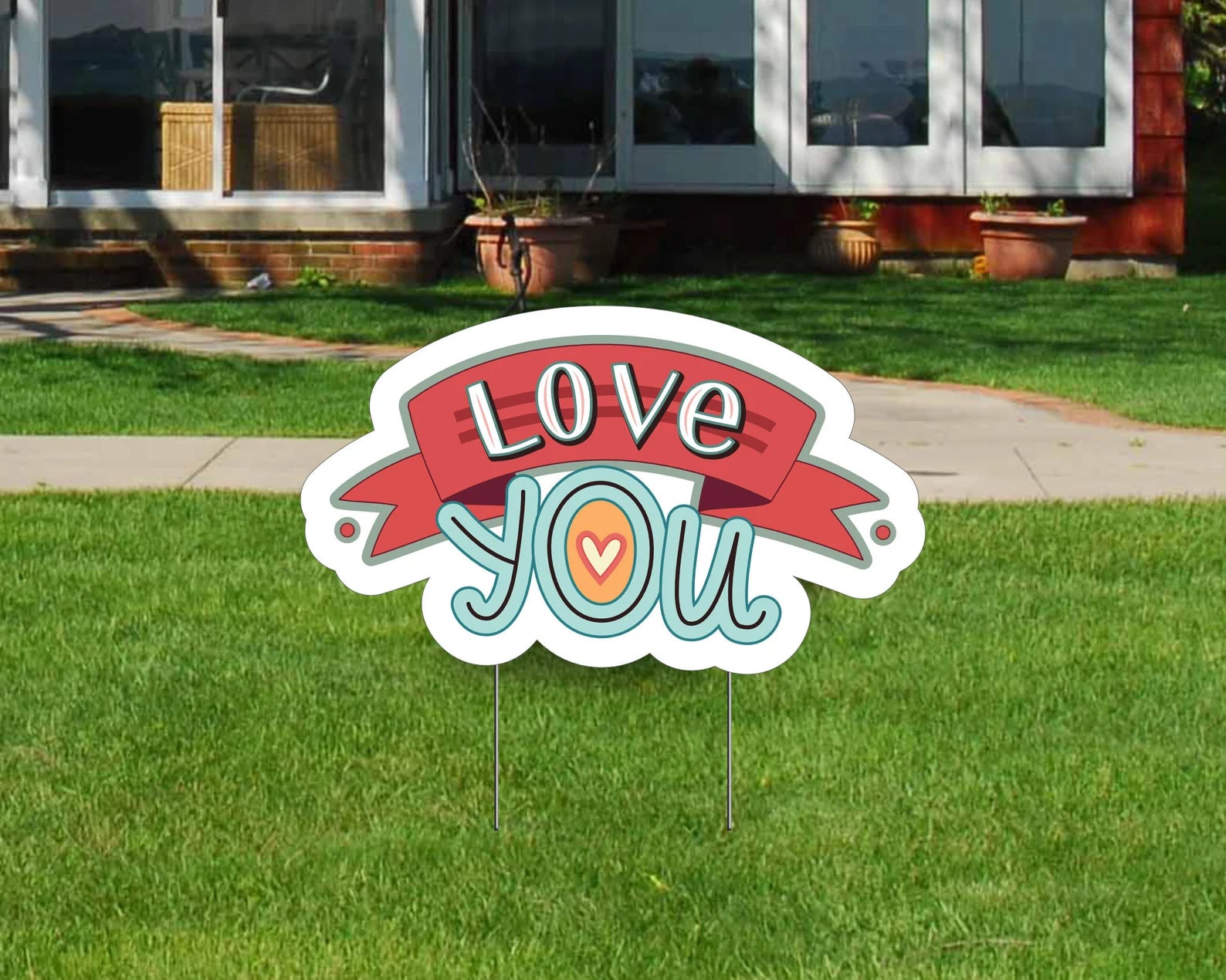 Love You - Valentines Day Yard Sign