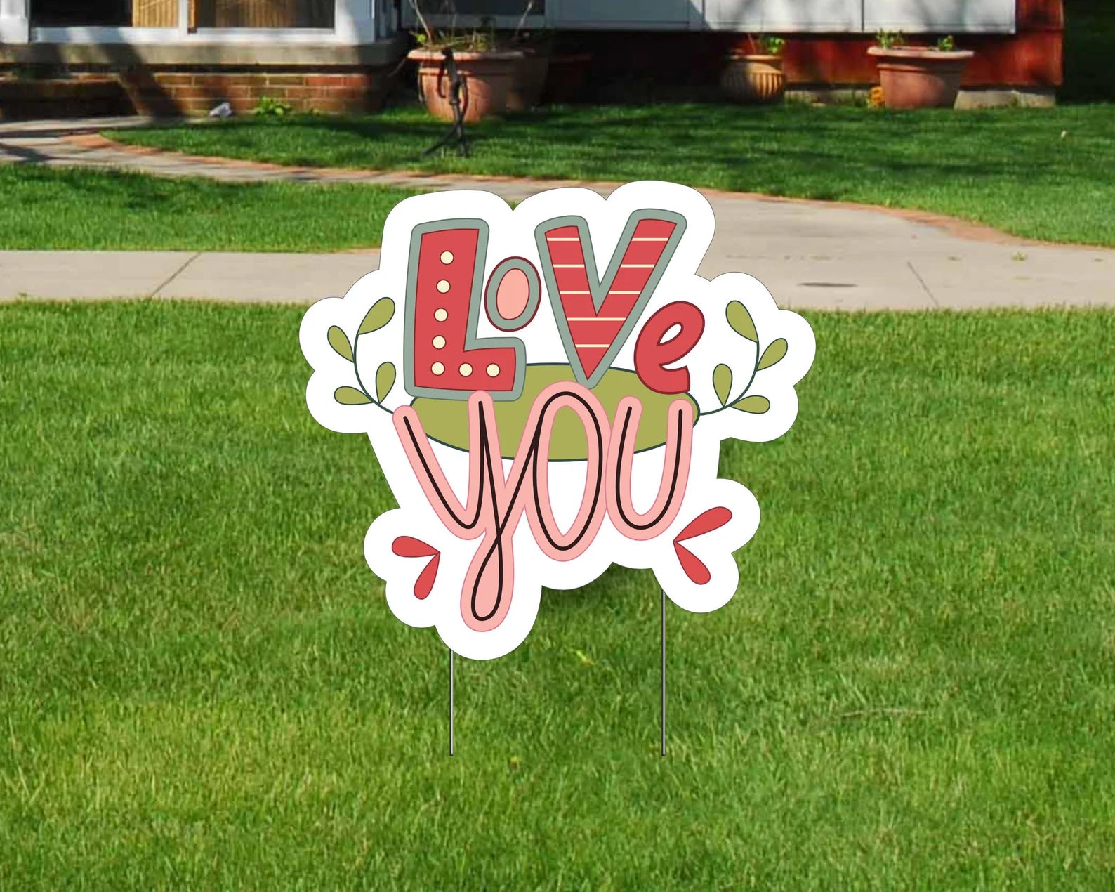 Love You - Valentines Day Yard Sign
