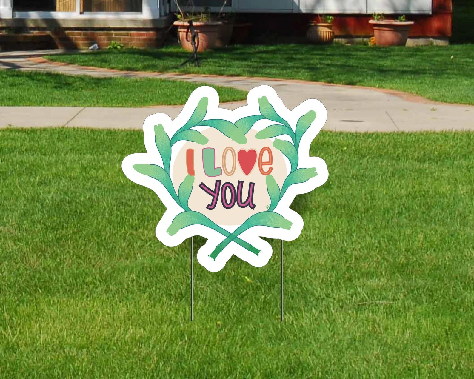 Love You - Valentines Day Yard Sign
