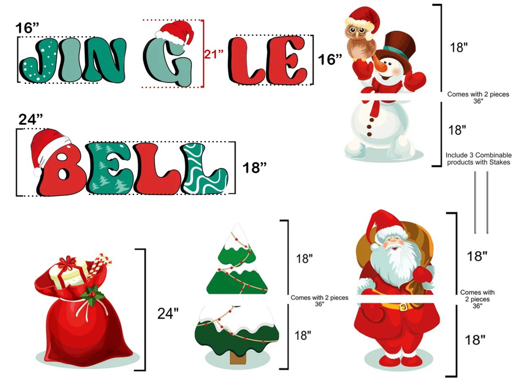 Christmas Jingle Bell Yard Decor