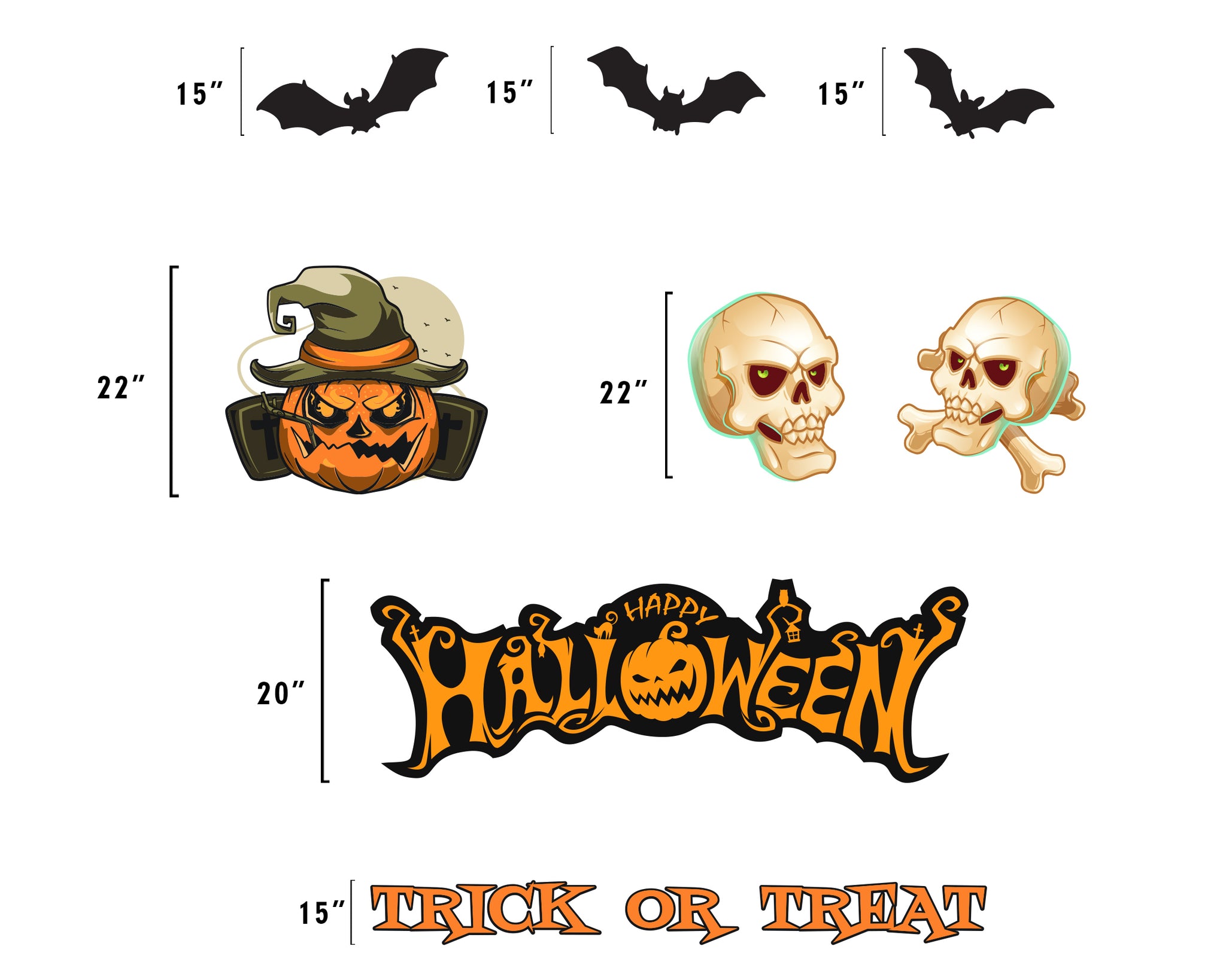 Happy Halloween and Trick or Treat with Pumpkins