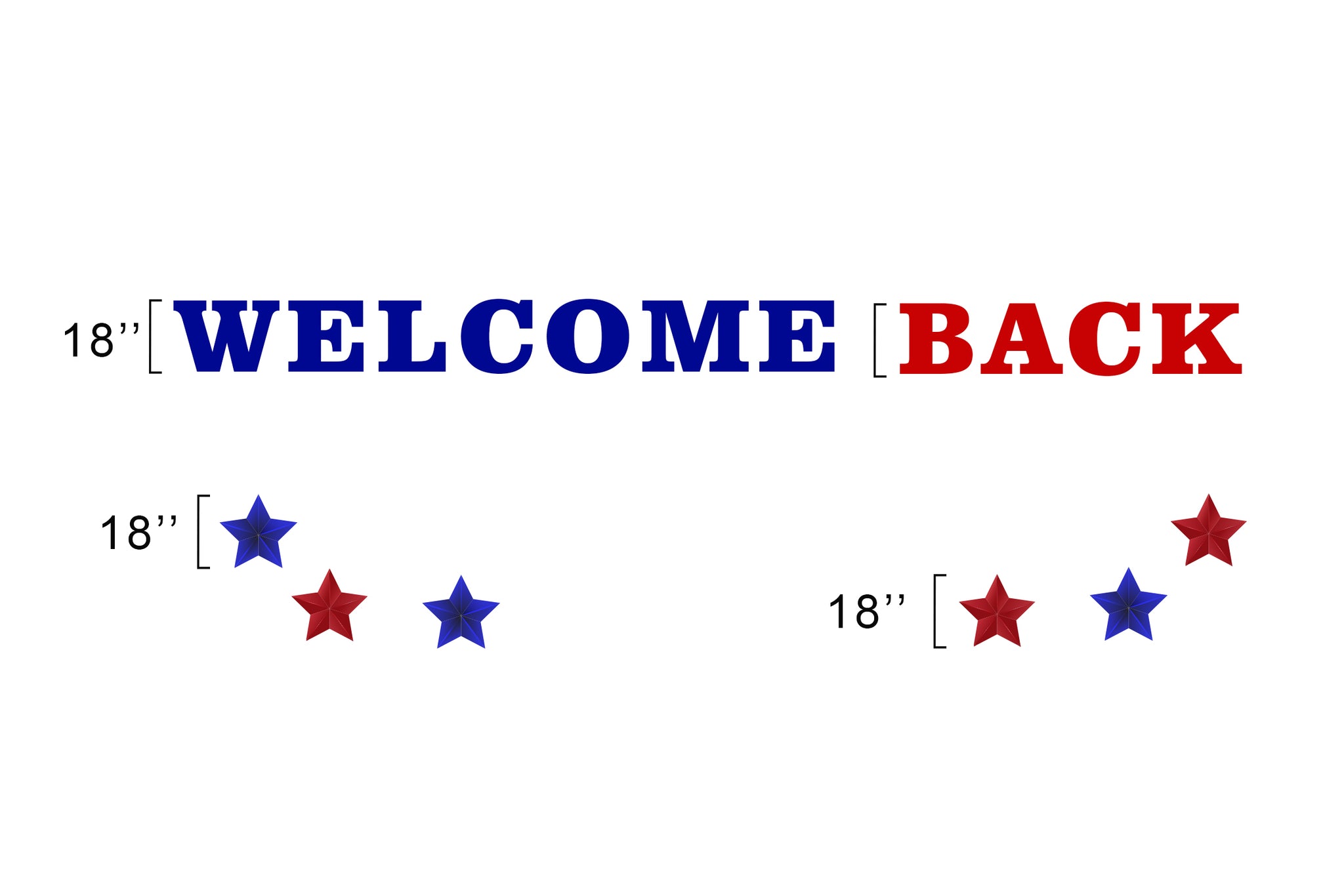 Welcome Back Blue Red